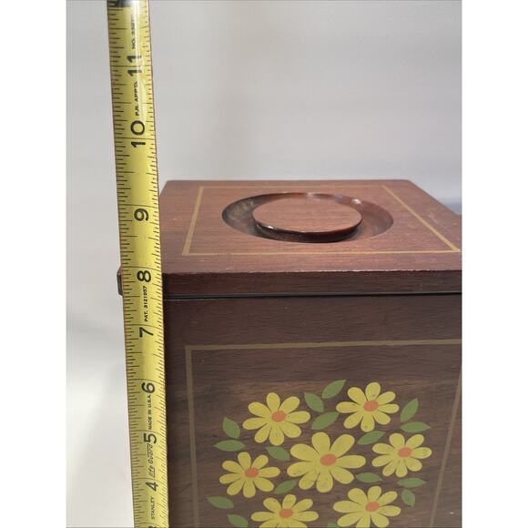 Vintage Imperial Floral Painted 3-Piece Hand Made Hardwood Kitchen Container Set - Picture 13 of 16